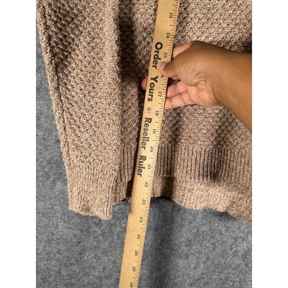 Madewell Sweater Women Small Brown Crewneck Knit Pullover Side Zip Comfort Cozy - Picture 6 of 8